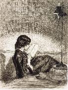 Reading by Lamplight